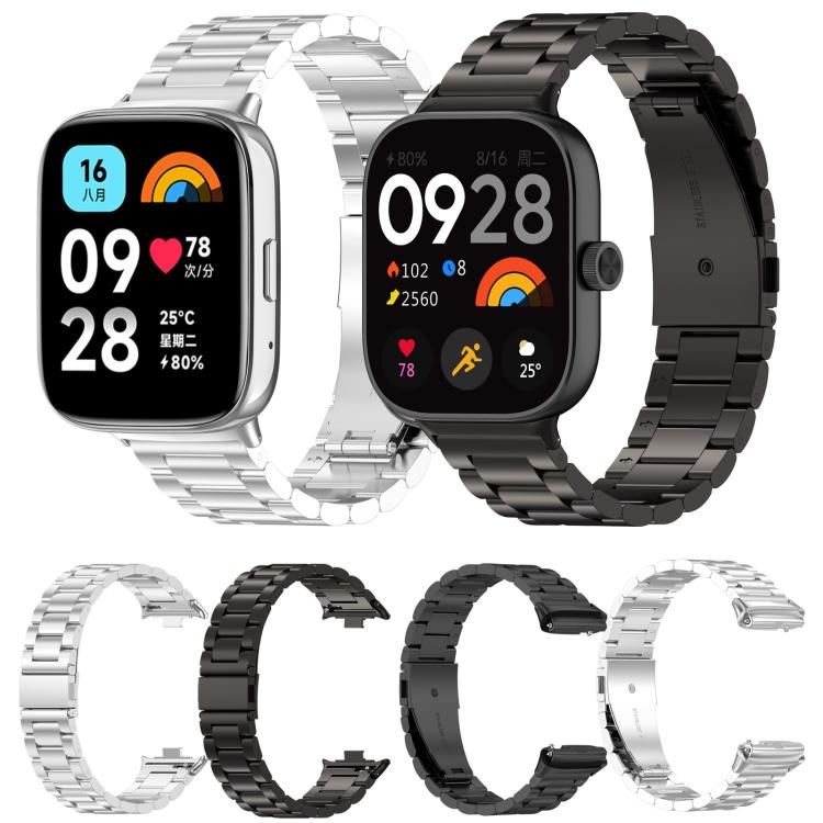 For Xiaomi Band 9 / 8 Tri - beads Flat Buckle Titanium Alloy Watch Band(Silver) - Mega Discount Store LebanonLebanon