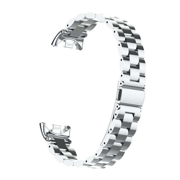 For Xiaomi Band 9 / 8 Tri - beads Flat Buckle Titanium Alloy Watch Band(Silver) - Mega Discount Store LebanonLebanon