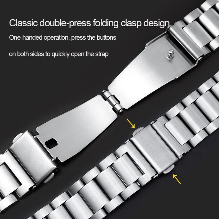 For Xiaomi Band 9 / 8 Tri - beads Flat Buckle Titanium Alloy Watch Band(Silver) - Mega Discount Store LebanonLebanon
