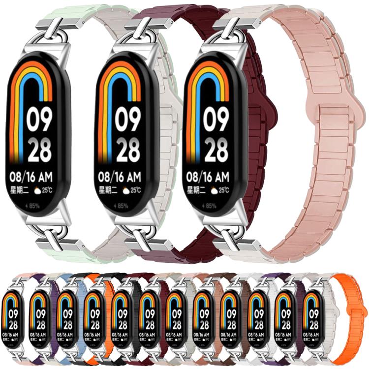 For Xiaomi Smart Band 10 / 9 / 8 D - shaped Tri - beads Magnetic Silicone Watch Band(Starlight) - Mega Discount Store LebanonLebanon