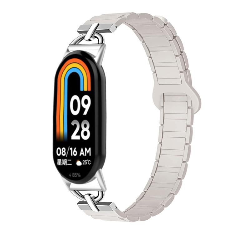 For Xiaomi Smart Band 10 / 9 / 8 D - shaped Tri - beads Magnetic Silicone Watch Band(Starlight) - Mega Discount Store LebanonLebanon