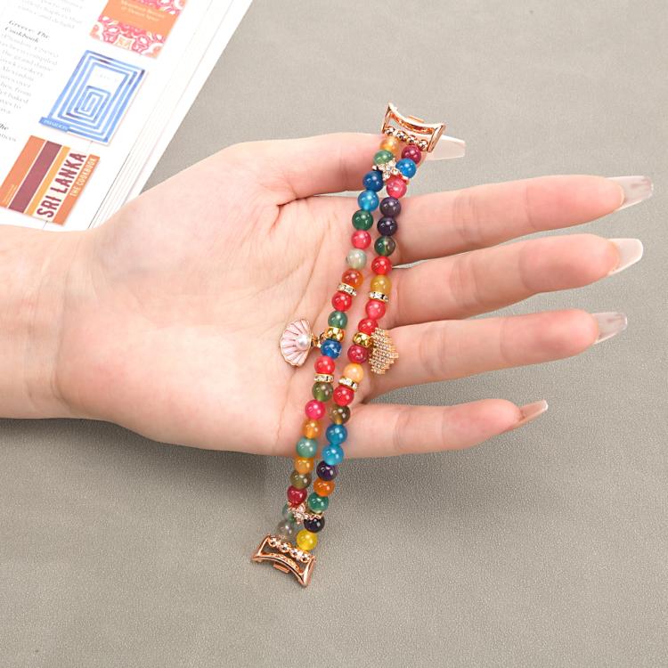 For Xiaomi Smart Band 10 / 9 / 8 Dual Row Beaded Chain Watch Band(Colored Beads) - Mega Discount Store LebanonLebanon
