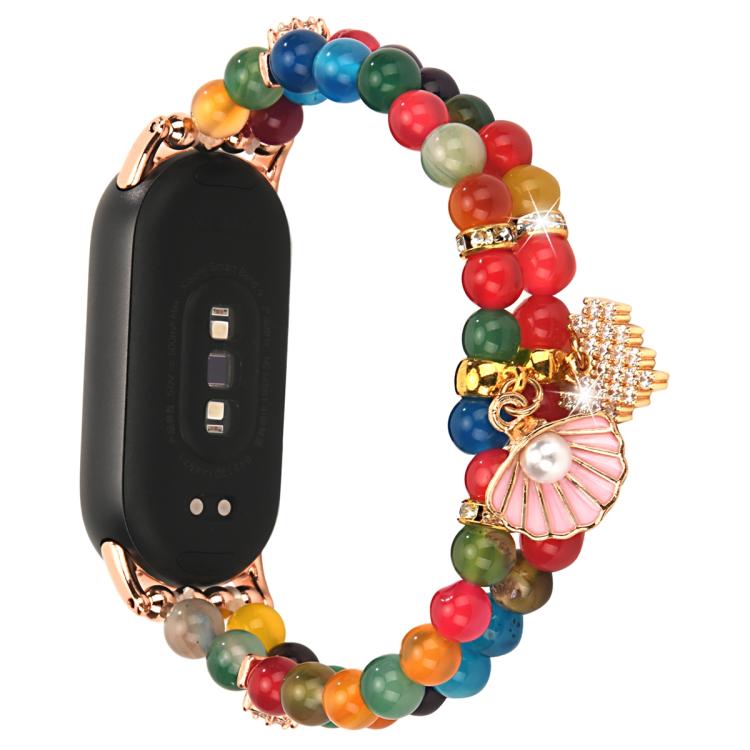 For Xiaomi Smart Band 10 / 9 / 8 Dual Row Beaded Chain Watch Band(Colored Beads) - Mega Discount Store LebanonLebanon