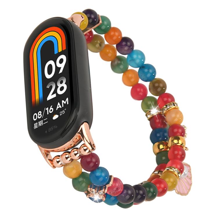 For Xiaomi Smart Band 10 / 9 / 8 Dual Row Beaded Chain Watch Band(Colored Beads) - Mega Discount Store LebanonLebanon