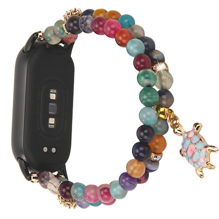 For Xiaomi Smart Band 10 / 9 / 8 Dual Row Beaded Chain Watch Band(Colorful Turtle) - Mega Discount Store LebanonLebanon