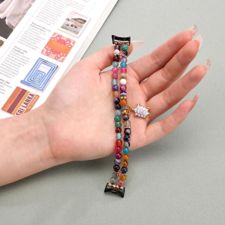 For Xiaomi Smart Band 10 / 9 / 8 Dual Row Beaded Chain Watch Band(Colorful Turtle) - Mega Discount Store LebanonLebanon