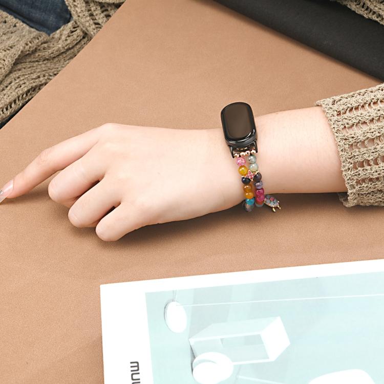 For Xiaomi Smart Band 10 / 9 / 8 Dual Row Beaded Chain Watch Band(Colorful Turtle) - Mega Discount Store LebanonLebanon