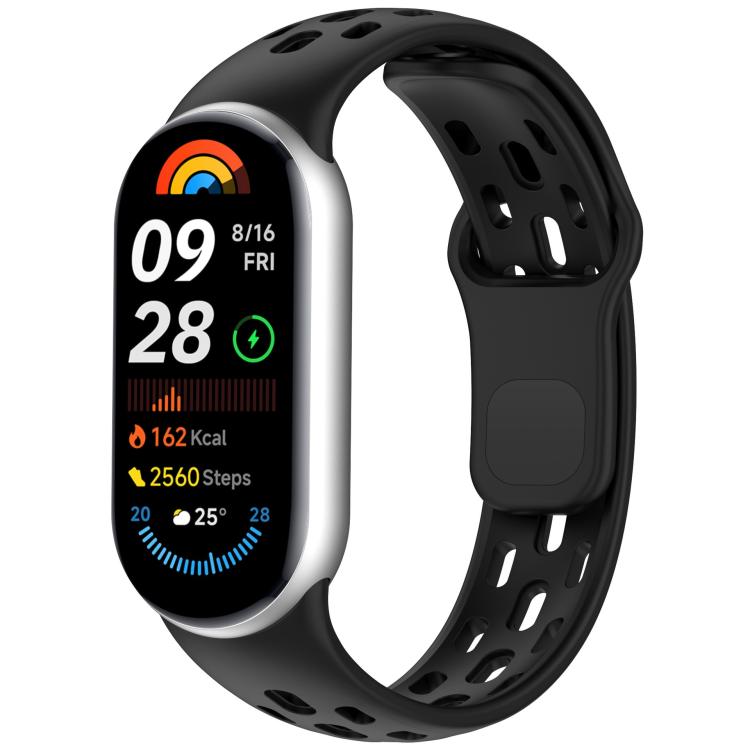 For Xiaomi Smart Band 10 / 9 / 8 Honeycomb Hole Breathable TPU Watch Band(Black) - Mega Discount Store LebanonLebanon
