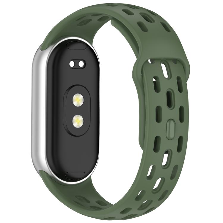 For Xiaomi Smart Band 10 / 9 / 8 Honeycomb Hole Breathable TPU Watch Band(Dark Green) - Mega Discount Store LebanonLebanon