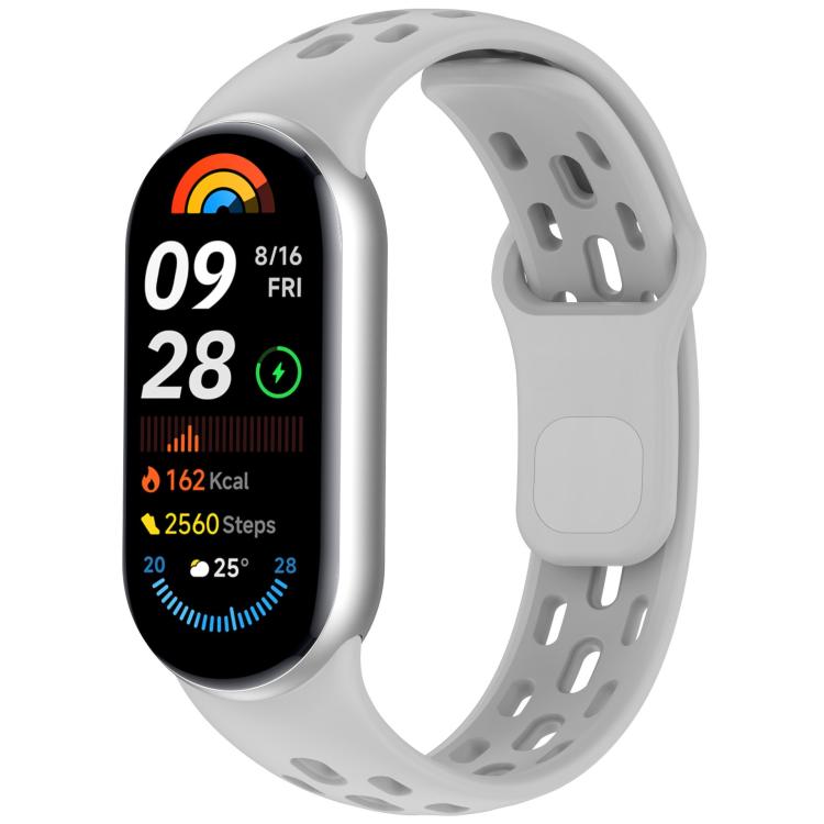 For Xiaomi Smart Band 10 / 9 / 8 Honeycomb Hole Breathable TPU Watch Band(Gray) - Mega Discount Store LebanonLebanon