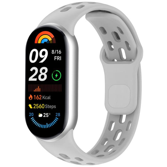 For Xiaomi Smart Band 10 / 9 / 8 Honeycomb Hole Breathable TPU Watch Band(Gray) - Mega Discount Store LebanonLebanon