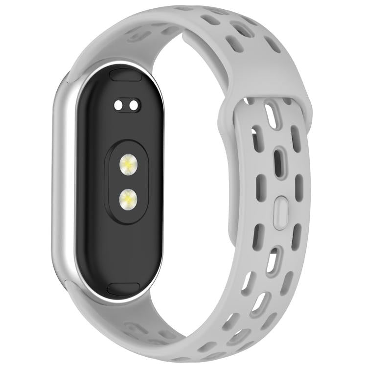 For Xiaomi Smart Band 10 / 9 / 8 Honeycomb Hole Breathable TPU Watch Band(Gray) - Mega Discount Store LebanonLebanon