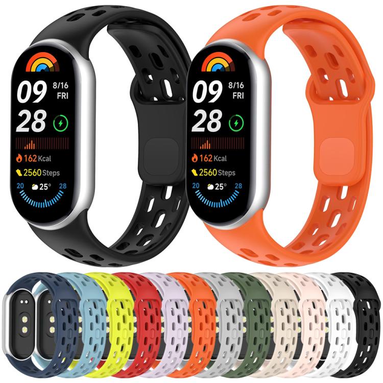 For Xiaomi Smart Band 10 / 9 / 8 Honeycomb Hole Breathable TPU Watch Band(Ivory White) - Mega Discount Store LebanonLebanon