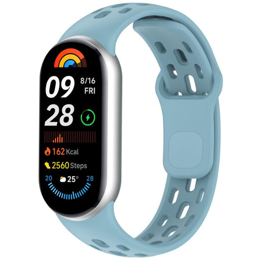 For Xiaomi Smart Band 10 / 9 / 8 Honeycomb Hole Breathable TPU Watch Band(Light Blue) - Mega Discount Store LebanonLebanon