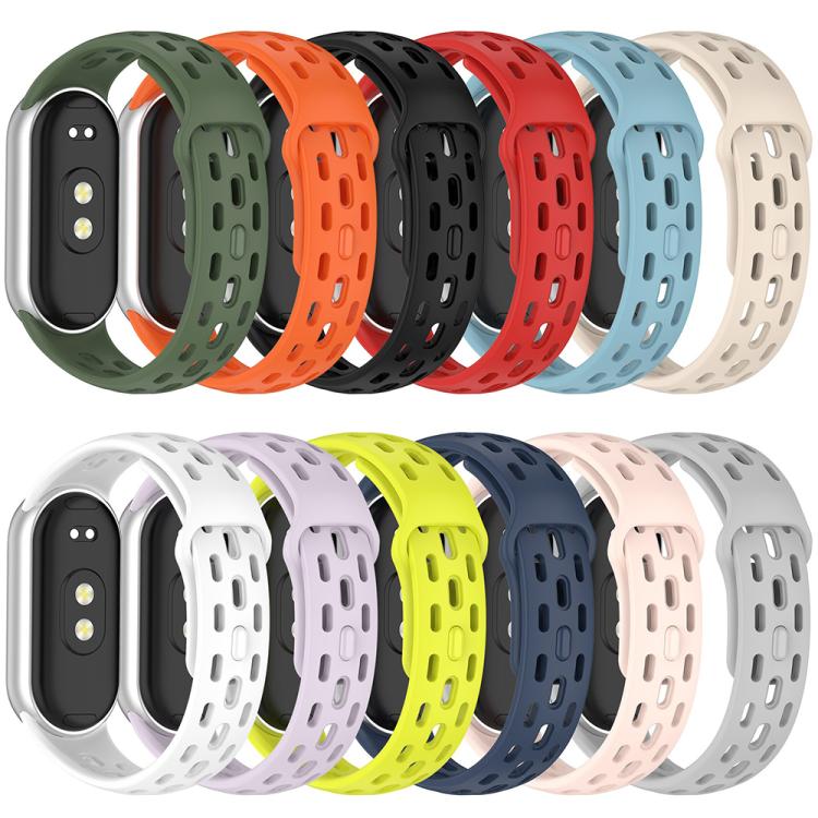 For Xiaomi Smart Band 10 / 9 / 8 Honeycomb Hole Breathable TPU Watch Band(Light Blue) - Mega Discount Store LebanonLebanon