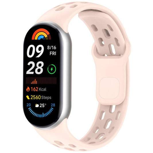 For Xiaomi Smart Band 10 / 9 / 8 Honeycomb Hole Breathable TPU Watch Band(Light Pink) - Mega Discount Store LebanonLebanon