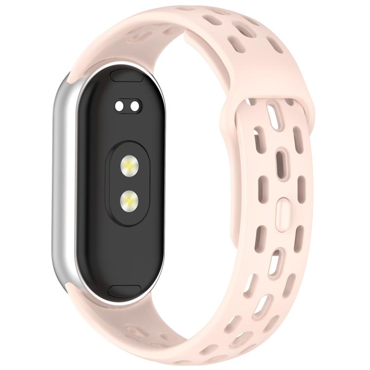 For Xiaomi Smart Band 10 / 9 / 8 Honeycomb Hole Breathable TPU Watch Band(Light Pink) - Mega Discount Store LebanonLebanon