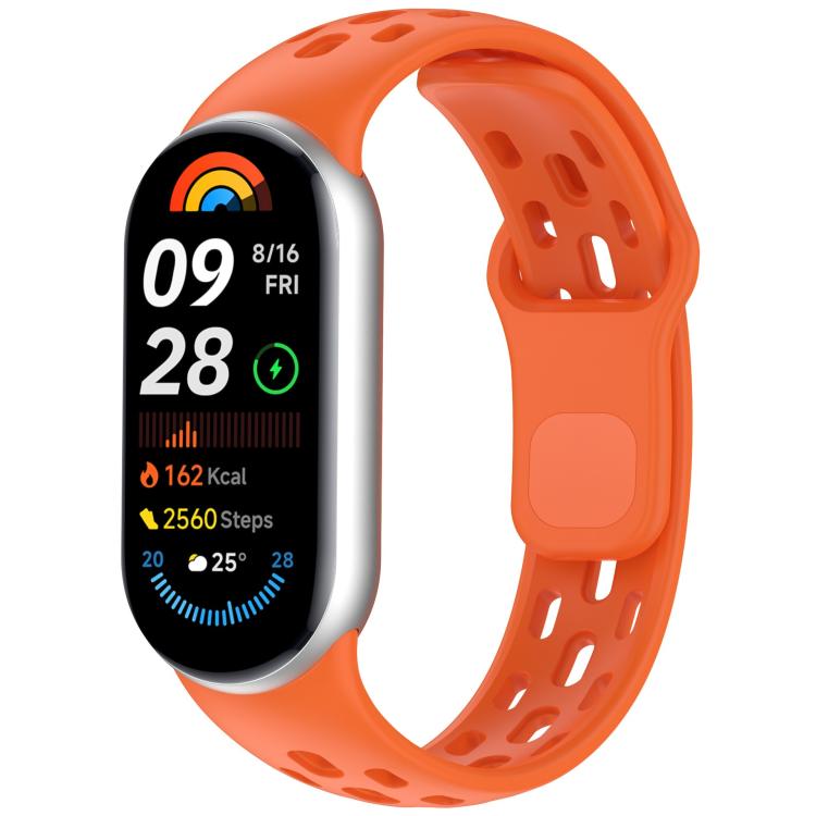 For Xiaomi Smart Band 10 / 9 / 8 Honeycomb Hole Breathable TPU Watch Band(Orange) - Mega Discount Store LebanonLebanon
