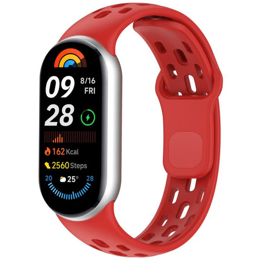 For Xiaomi Smart Band 10 / 9 / 8 Honeycomb Hole Breathable TPU Watch Band(Red) - Mega Discount Store LebanonLebanon