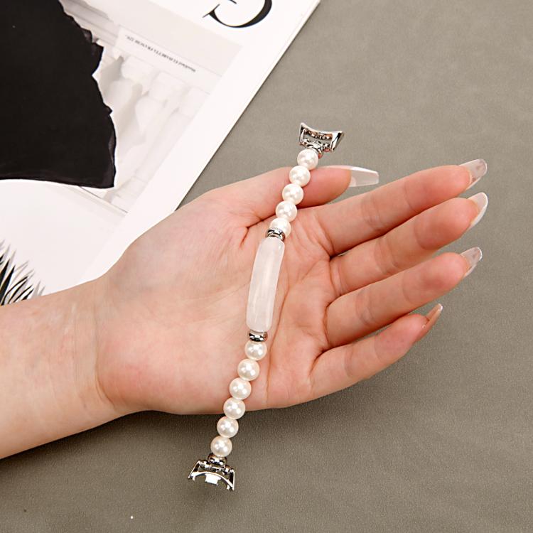 For Xiaomi Smart Band 10 / 9 / 8 Large Beaded Bracelet Watch Band(White Beads) - Mega Discount Store LebanonLebanon