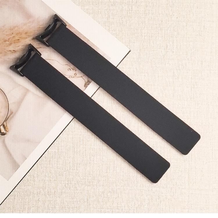 For Xiaomi Smart Band 10 / 9 / 8 Lychee Texture Soft Magnetic Silicone Watch Strap(Black Red) - Mega Discount Store LebanonLebanon