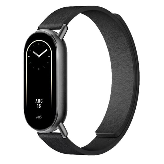 For Xiaomi Smart Band 10 / 9 / 8 Lychee Texture Soft Magnetic Silicone Watch Strap(Black) - Mega Discount Store LebanonLebanon