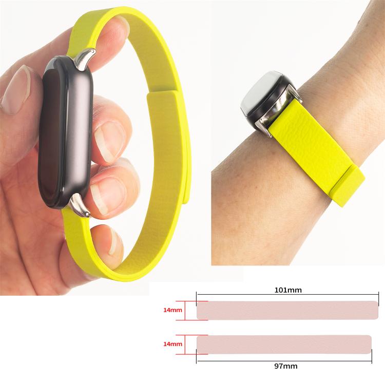 For Xiaomi Smart Band 10 / 9 / 8 Lychee Texture Soft Magnetic Silicone Watch Strap(Black) - Mega Discount Store LebanonLebanon