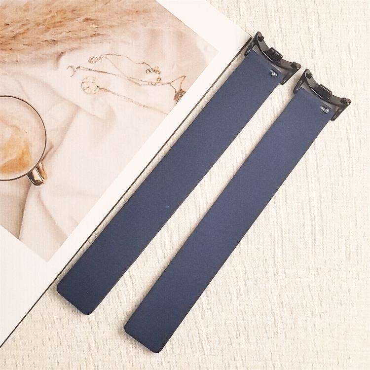For Xiaomi Smart Band 10 / 9 / 8 Lychee Texture Soft Magnetic Silicone Watch Strap(Dark Blue) - Mega Discount Store LebanonLebanon
