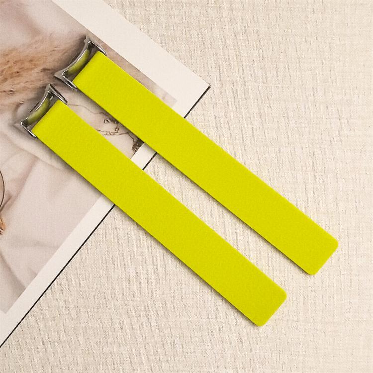 For Xiaomi Smart Band 10 / 9 / 8 Lychee Texture Soft Magnetic Silicone Watch Strap(Fluorescent Green) - Mega Discount Store LebanonLebanon