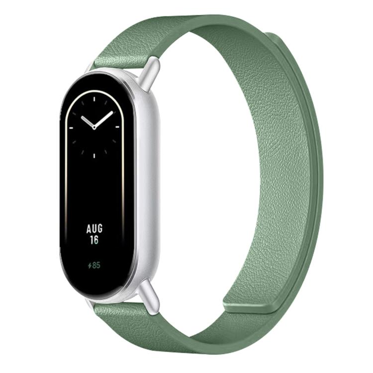 For Xiaomi Smart Band 10 / 9 / 8 Lychee Texture Soft Magnetic Silicone Watch Strap(Green) - Mega Discount Store LebanonLebanon