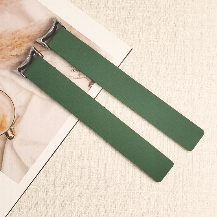 For Xiaomi Smart Band 10 / 9 / 8 Lychee Texture Soft Magnetic Silicone Watch Strap(Green) - Mega Discount Store LebanonLebanon