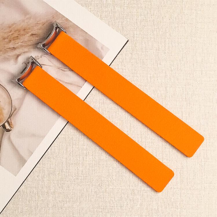 For Xiaomi Smart Band 10 / 9 / 8 Lychee Texture Soft Magnetic Silicone Watch Strap(Orange) - Mega Discount Store LebanonLebanon