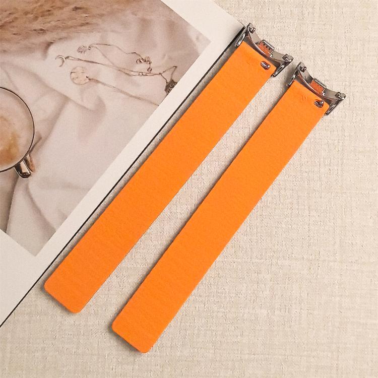 For Xiaomi Smart Band 10 / 9 / 8 Lychee Texture Soft Magnetic Silicone Watch Strap(Orange) - Mega Discount Store LebanonLebanon