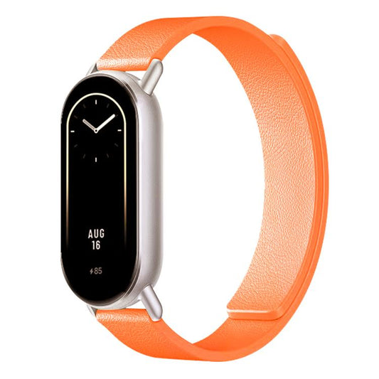 For Xiaomi Smart Band 10 / 9 / 8 Lychee Texture Soft Magnetic Silicone Watch Strap(Orange) - Mega Discount Store LebanonLebanon