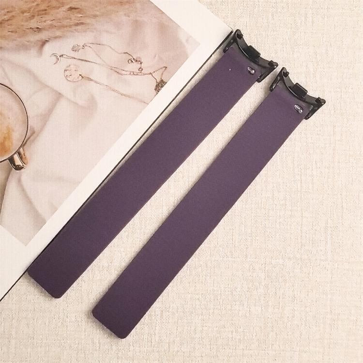 For Xiaomi Smart Band 10 / 9 / 8 Lychee Texture Soft Magnetic Silicone Watch Strap(Purple) - Mega Discount Store LebanonLebanon