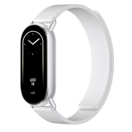 For Xiaomi Smart Band 10 / 9 / 8 Lychee Texture Soft Magnetic Silicone Watch Strap(White) - Mega Discount Store LebanonLebanon