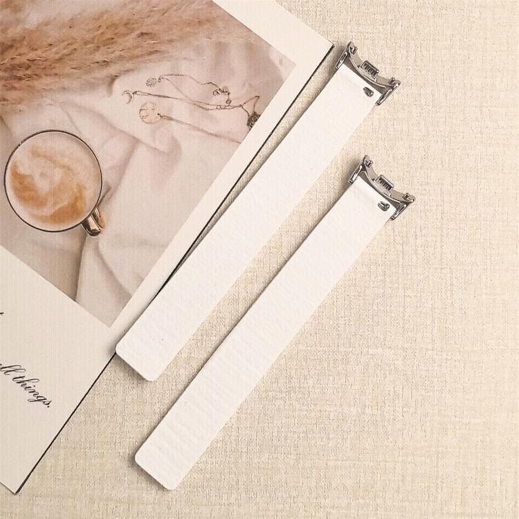 For Xiaomi Smart Band 10 / 9 / 8 Lychee Texture Soft Magnetic Silicone Watch Strap(White) - Mega Discount Store LebanonLebanon