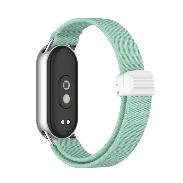 For Xiaomi Smart Band 10 / 9 / 8 Metal Head Magnetic Plastic Buckle Elastic Nylon Watch Band(Aqua) - Mega Discount Store LebanonLebanon