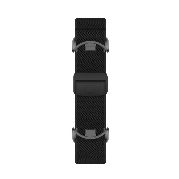 For Xiaomi Smart Band 10 / 9 / 8 Metal Head Magnetic Plastic Buckle Elastic Nylon Watch Band(Black) - Mega Discount Store LebanonLebanon