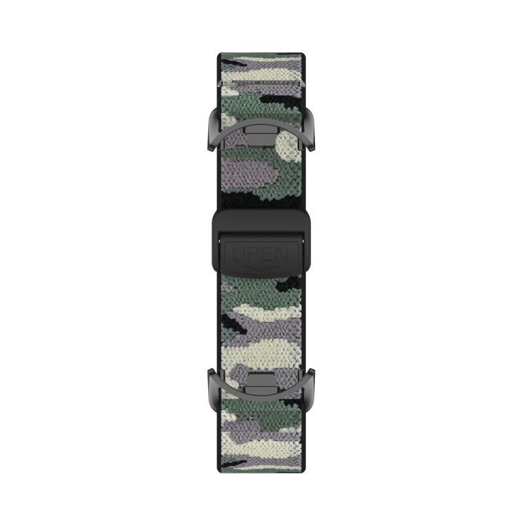 For Xiaomi Smart Band 10 / 9 / 8 Metal Head Magnetic Plastic Buckle Elastic Nylon Watch Band(Camouflage Jungle) - Mega Discount Store LebanonLebanon