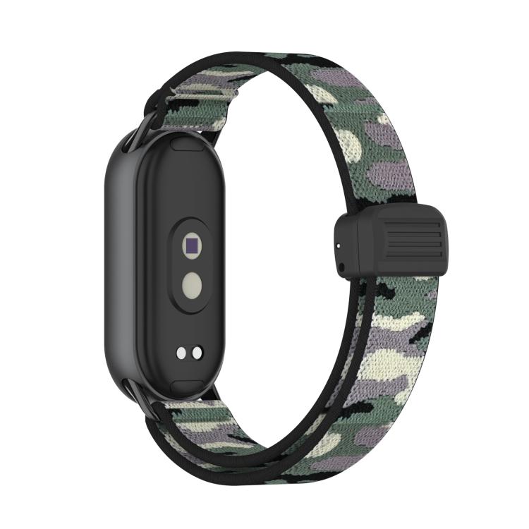 For Xiaomi Smart Band 10 / 9 / 8 Metal Head Magnetic Plastic Buckle Elastic Nylon Watch Band(Camouflage Jungle) - Mega Discount Store LebanonLebanon