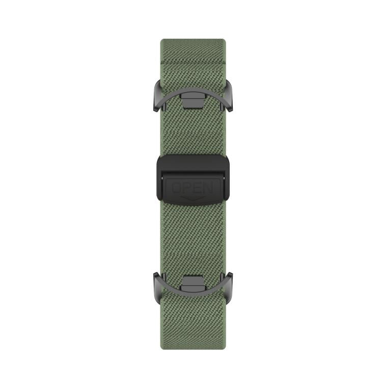 For Xiaomi Smart Band 10 / 9 / 8 Metal Head Magnetic Plastic Buckle Elastic Nylon Watch Band(Dark Green) - Mega Discount Store LebanonLebanon
