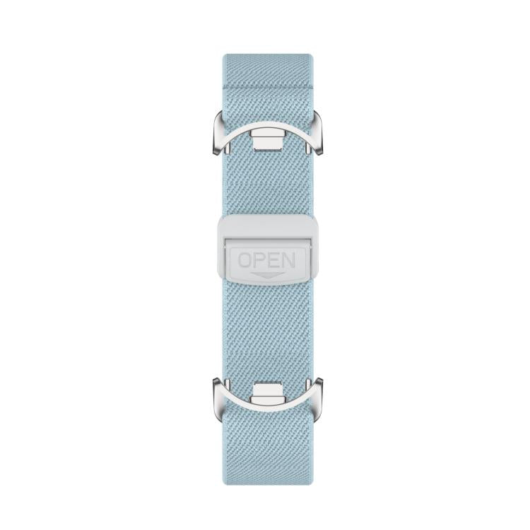 For Xiaomi Smart Band 10 / 9 / 8 Metal Head Magnetic Plastic Buckle Elastic Nylon Watch Band(Light Blue) - Mega Discount Store LebanonLebanon