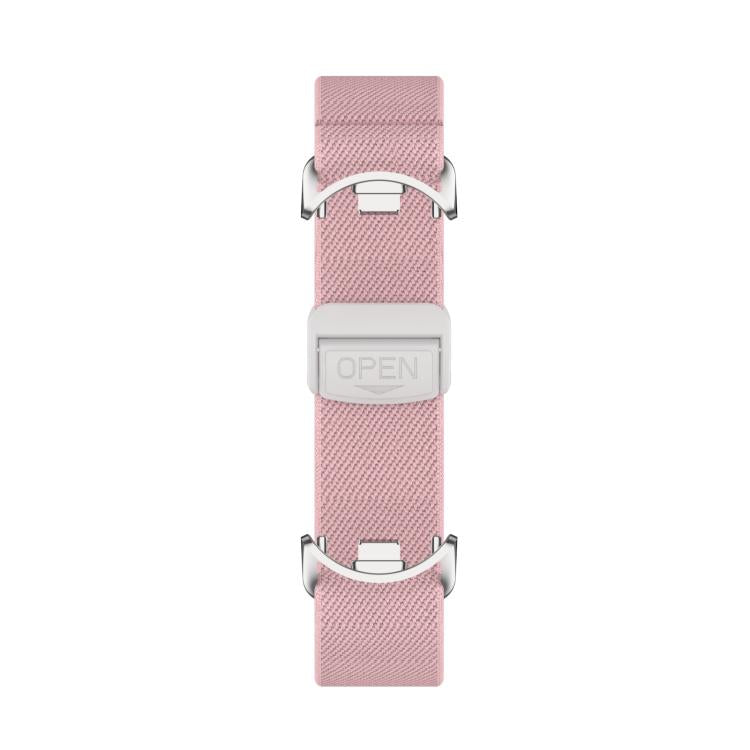 For Xiaomi Smart Band 10 / 9 / 8 Metal Head Magnetic Plastic Buckle Elastic Nylon Watch Band(Pearl Pink) - Mega Discount Store LebanonLebanon