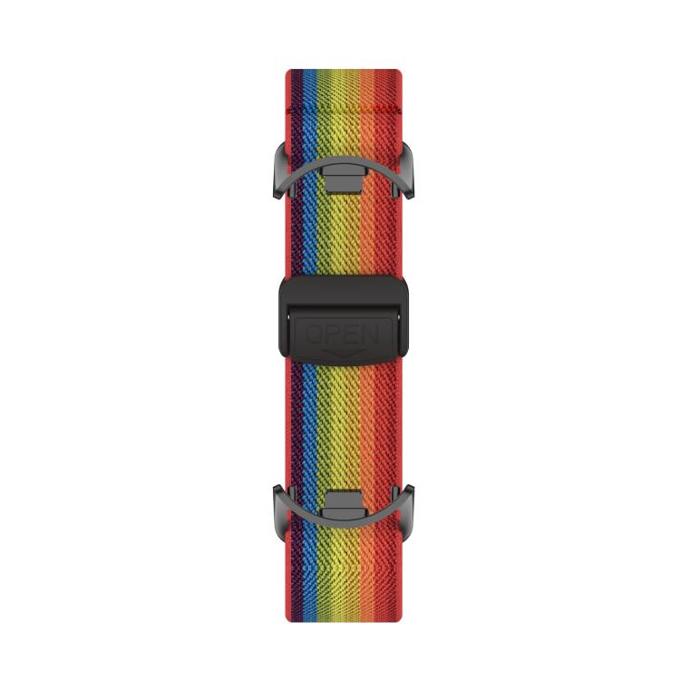 For Xiaomi Smart Band 10 / 9 / 8 Metal Head Magnetic Plastic Buckle Elastic Nylon Watch Band(Rainbow) - Mega Discount Store LebanonLebanon