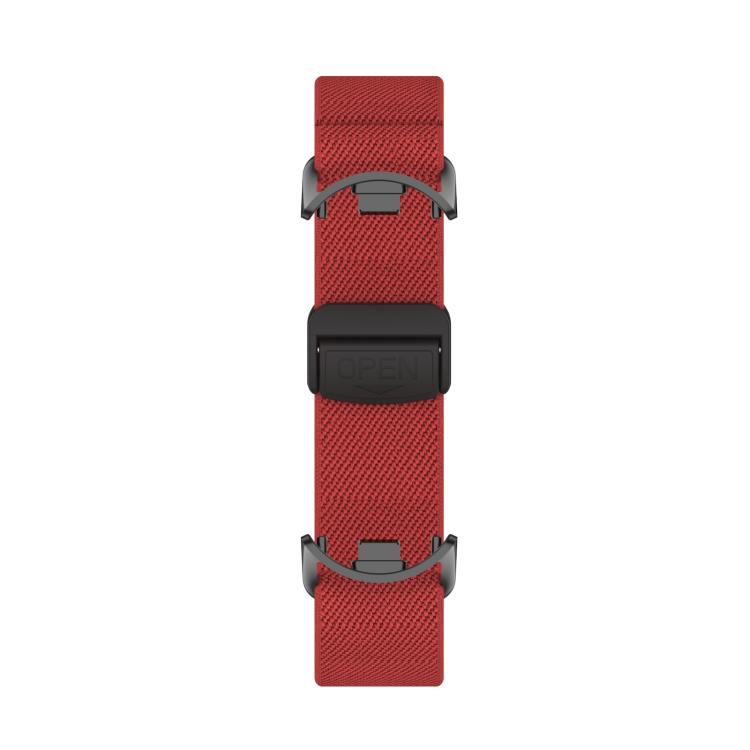 For Xiaomi Smart Band 10 / 9 / 8 Metal Head Magnetic Plastic Buckle Elastic Nylon Watch Band(Red) - Mega Discount Store LebanonLebanon