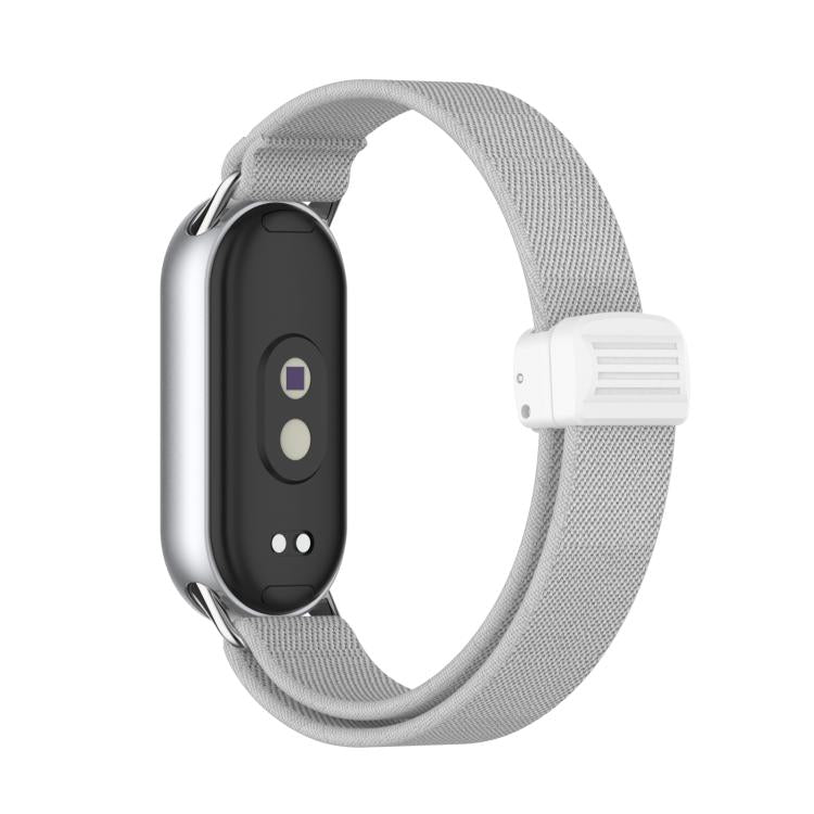 For Xiaomi Smart Band 10 / 9 / 8 Metal Head Magnetic Plastic Buckle Elastic Nylon Watch Band(Sea Shell) - Mega Discount Store LebanonLebanon