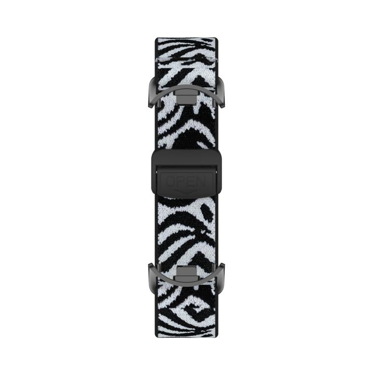 For Xiaomi Smart Band 10 / 9 / 8 Metal Head Magnetic Plastic Buckle Elastic Nylon Watch Band(Snow Leopard) - Mega Discount Store LebanonLebanon