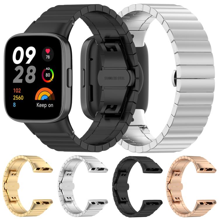 For Xiaomi Smart Band 10 / 9 / 8 NFC 14mm xDfind One - bead Bamboo Solid Stainless Steel Watch Band(Rose Gold) - Mega Discount Store LebanonLebanon
