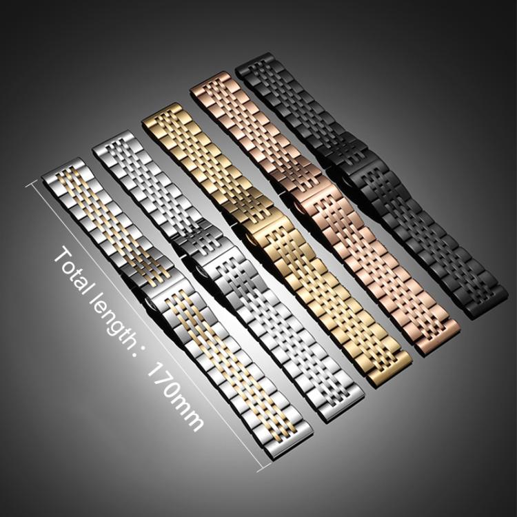 For Xiaomi Smart Band 10 / 9 / 8 NFC 14mm xDfind Seven - bead Solid Stainless Steel Watch Band(Black) - Mega Discount Store LebanonLebanon